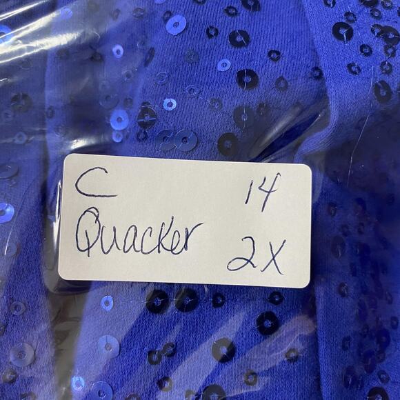 Quacker Factory Top Womens 2X Blue Sequin Tank Cardigan TwoFer 2Fer Layered Look - Picture 12 of 12